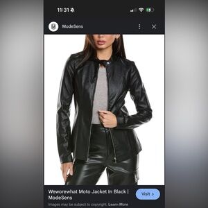 Weworewhat Women's Black Moto Jacket NWT small